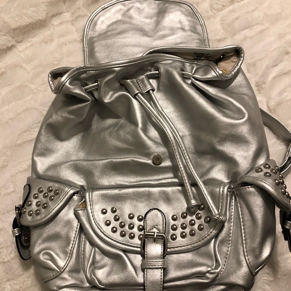 Metallic Silver Backpack - Picture 5 of 5